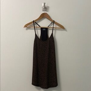 Black and Gold Flowy Tank